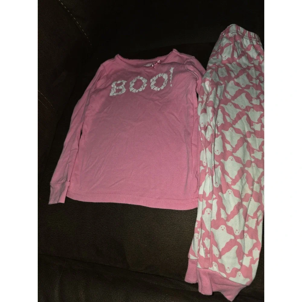 Gymboree fall autumn Halloween pink ghost pajamas gymmies size 4